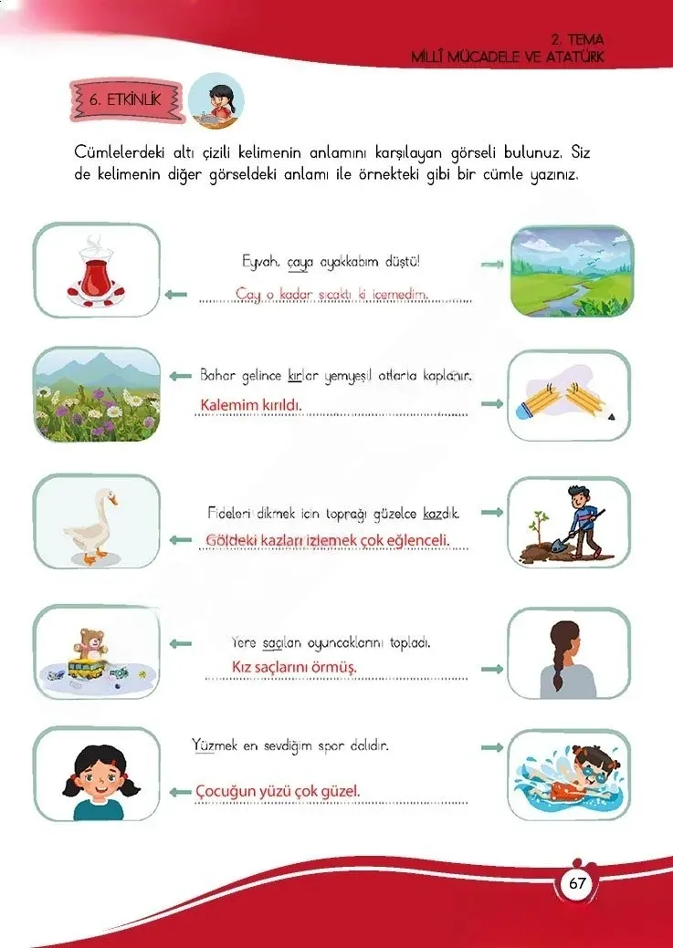 4. Sınıf Türkçe Ders Kitabı Cevapları Meb Yayınları 1 Sayfa 67 Çözüm Görseli