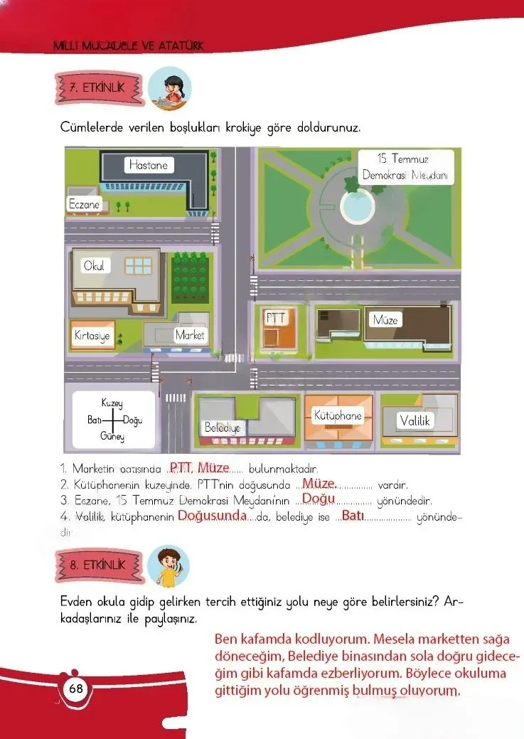 4. Sınıf Türkçe Ders Kitabı Cevapları Meb Yayınları 1 Sayfa 68 Çözüm Görseli