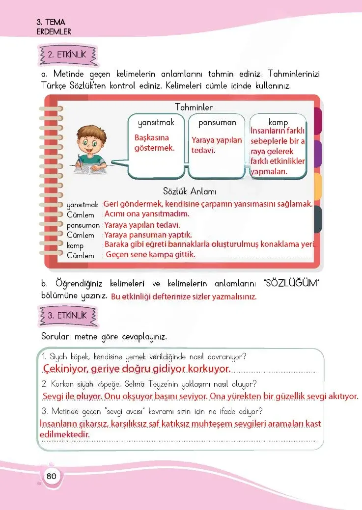 4. Sınıf Türkçe Ders Kitabı Cevapları Meb Yayınları 1 Sayfa 80 Çözüm Görseli