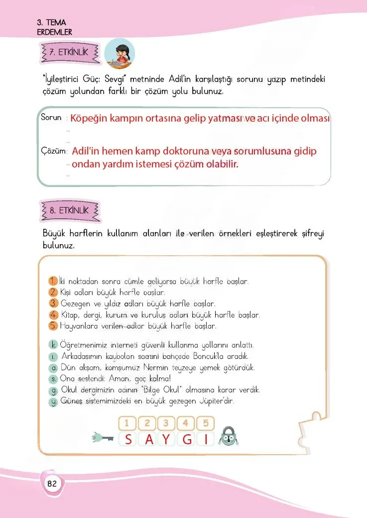 4. Sınıf Türkçe Ders Kitabı Cevapları Meb Yayınları 1 Sayfa 82 Çözüm Görseli