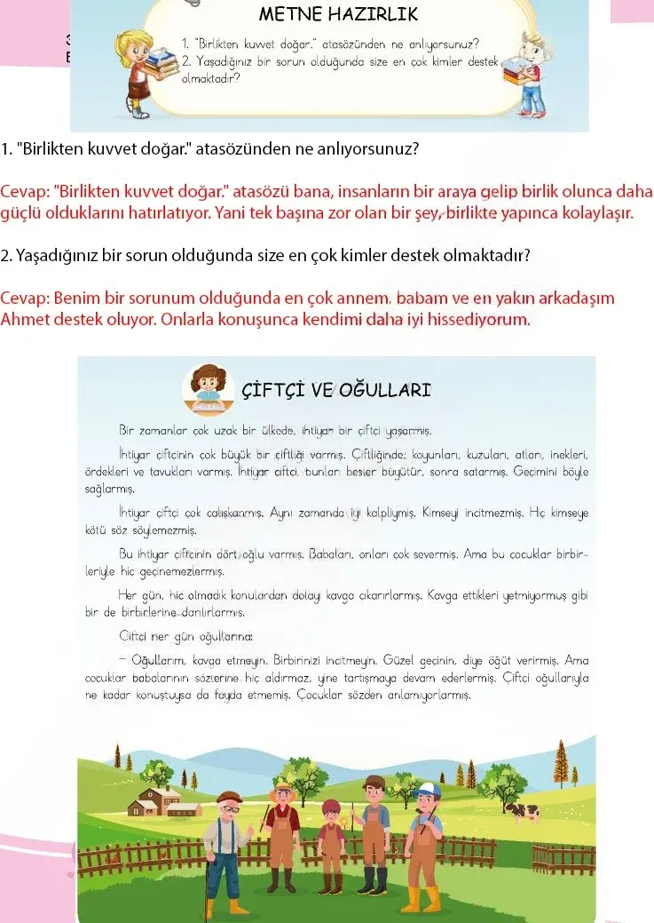 4. Sınıf Türkçe Ders Kitabı Cevapları Meb Yayınları 1 Sayfa 96 Çözüm Görseli