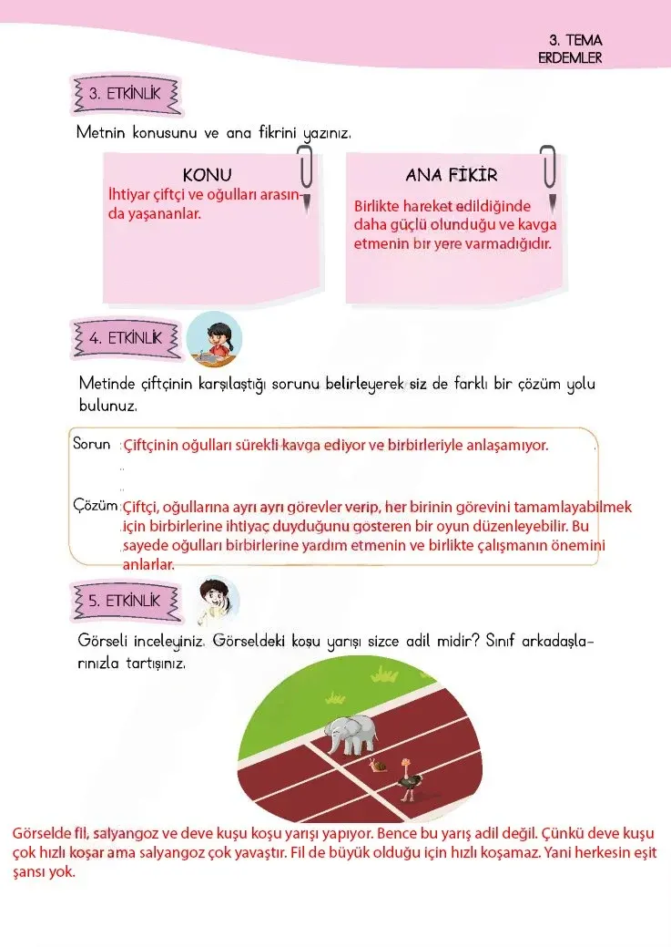 4. Sınıf Türkçe Ders Kitabı Cevapları Meb Yayınları 1 Sayfa 99 Çözüm Görseli