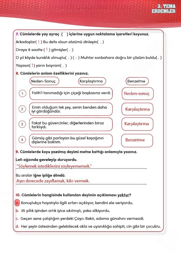 4. Sınıf Türkçe Ders Kitabı Cevapları Meb Yayınları 2 Sayfa 101 Çözüm Görseli