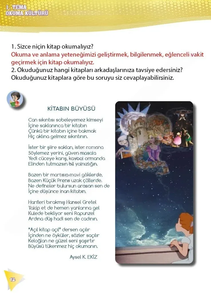 4. Sınıf Türkçe Ders Kitabı Cevapları Meb Yayınları 2 Sayfa 12 Çözüm Görseli