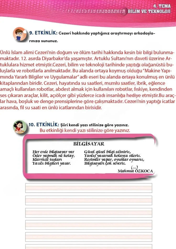 4. Sınıf Türkçe Ders Kitabı Cevapları Meb Yayınları 2 Sayfa 123 Çözüm Görseli