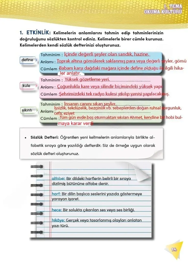 4. Sınıf Türkçe Ders Kitabı Cevapları Meb Yayınları 2 Sayfa 13 Çözüm Görseli