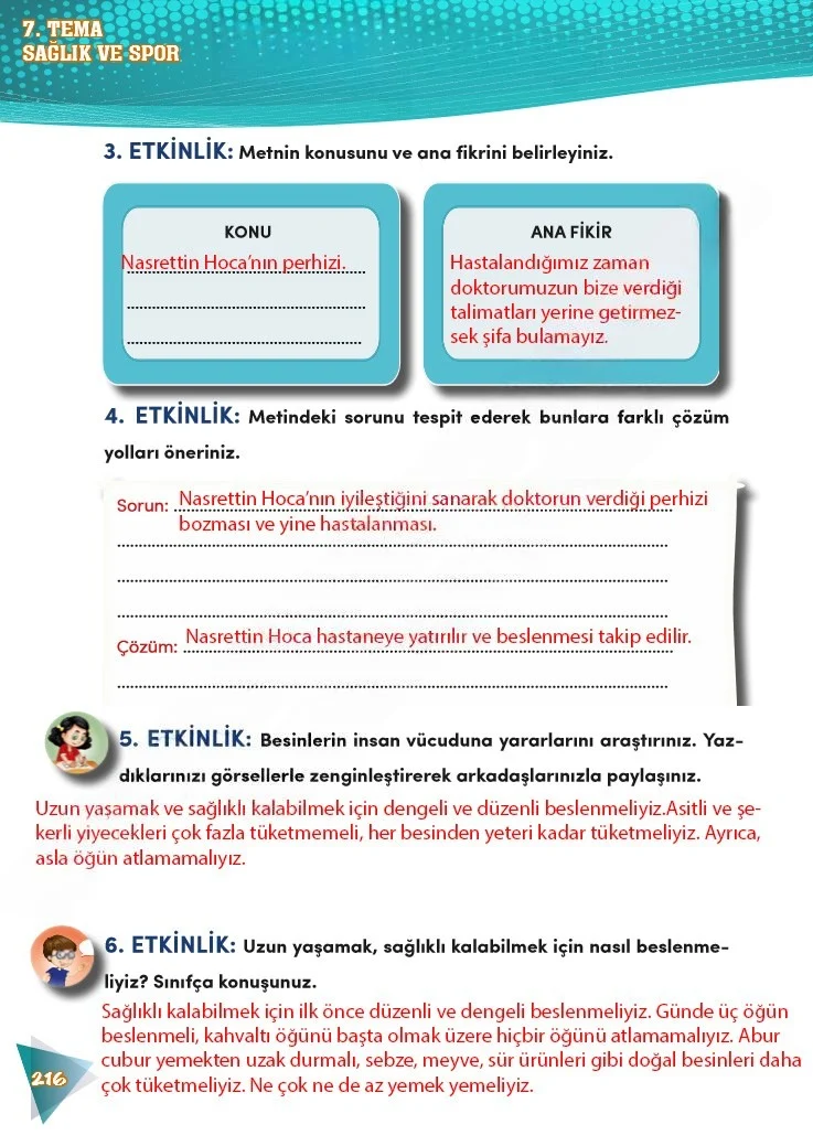 4. Sınıf Türkçe Ders Kitabı Cevapları Meb Yayınları 2 Sayfa 216 Çözüm Görseli