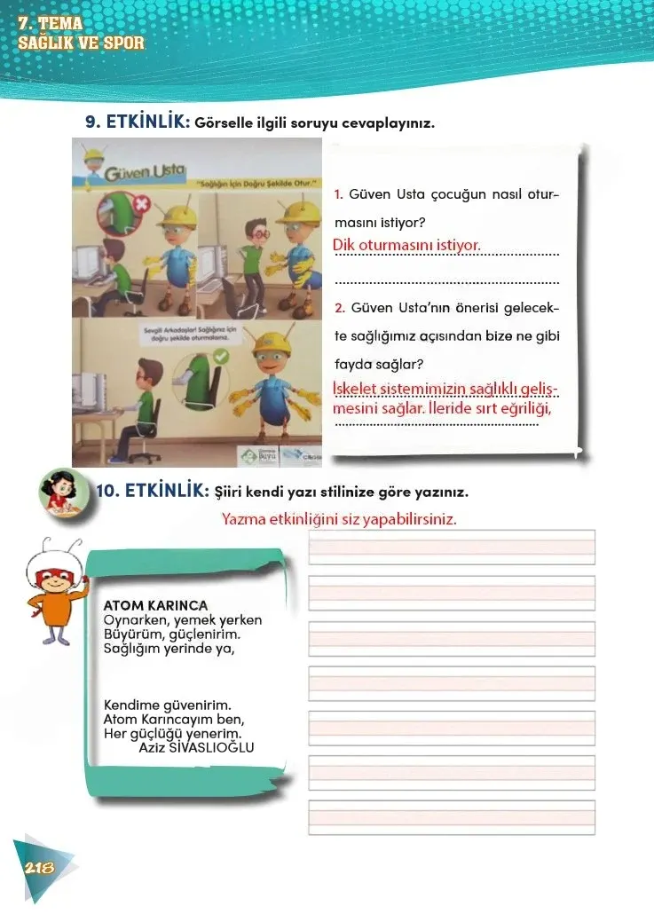 4. Sınıf Türkçe Ders Kitabı Cevapları Meb Yayınları 2 Sayfa 218 Çözüm Görseli