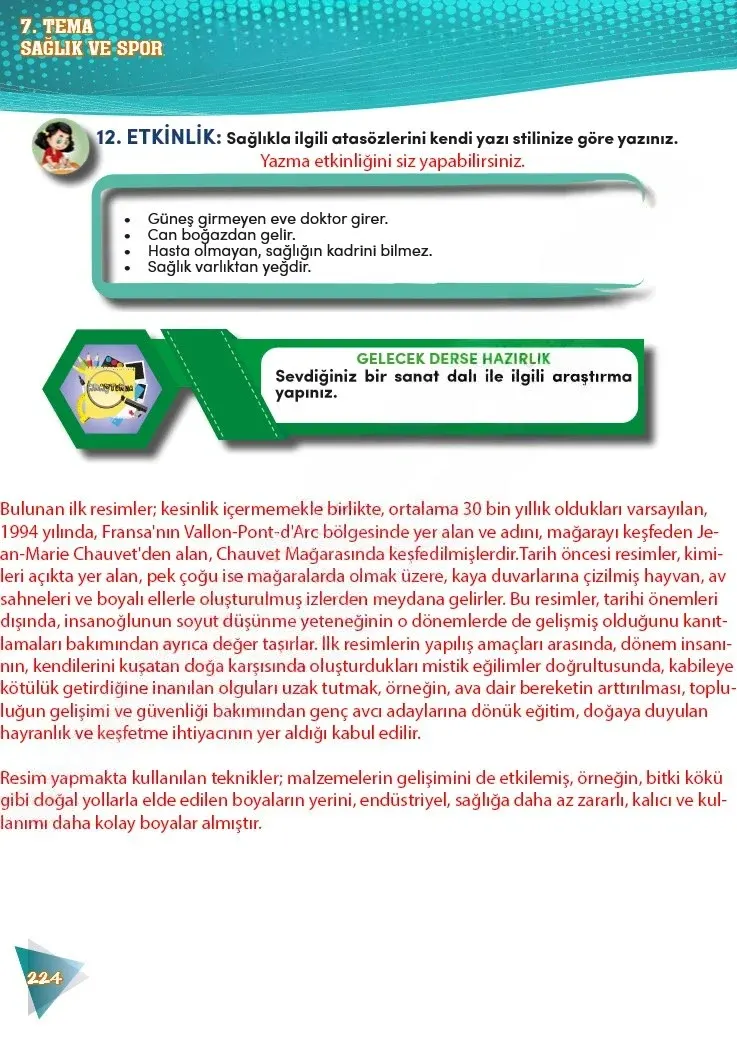 4. Sınıf Türkçe Ders Kitabı Cevapları Meb Yayınları 2 Sayfa 224 Çözüm Görseli