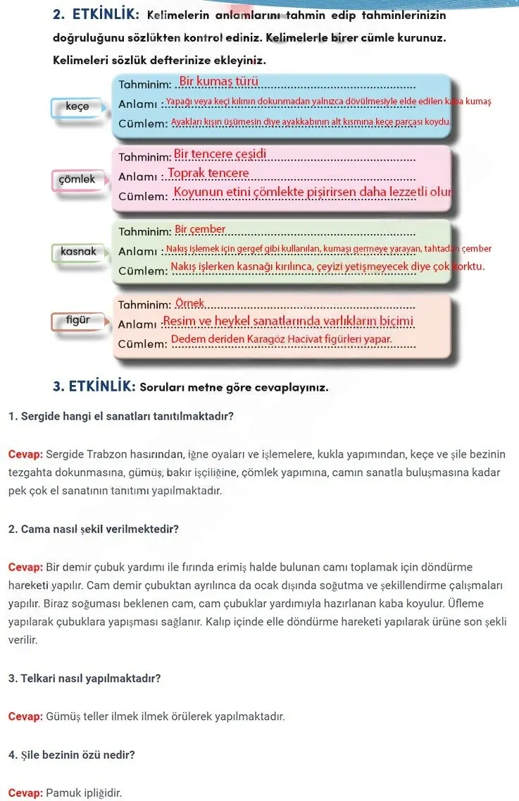 4. Sınıf Türkçe Ders Kitabı Cevapları Meb Yayınları 2 Sayfa 241 Çözüm Görseli