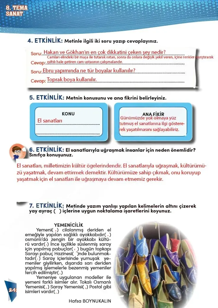 4. Sınıf Türkçe Ders Kitabı Cevapları Meb Yayınları 2 Sayfa 242 Çözüm Görseli