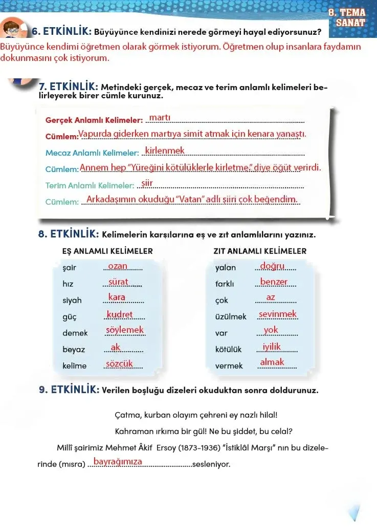 4. Sınıf Türkçe Ders Kitabı Cevapları Meb Yayınları 2 Sayfa 249 Çözüm Görseli