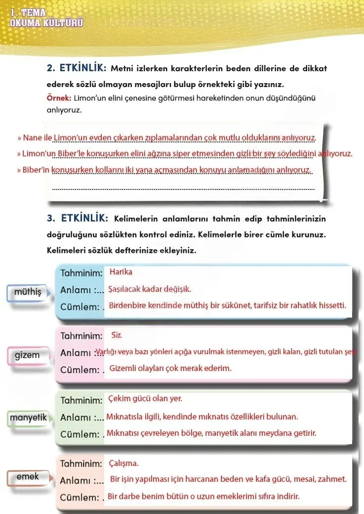 4. Sınıf Türkçe Ders Kitabı Cevapları Meb Yayınları 2 Sayfa 34 Çözüm Görseli