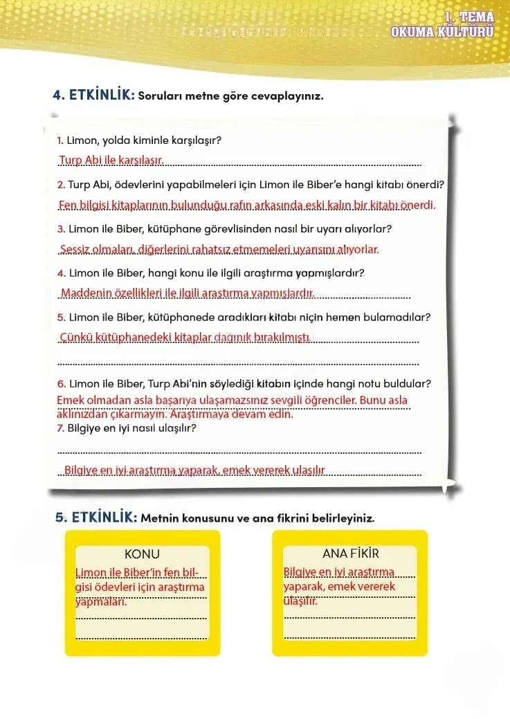4. Sınıf Türkçe Ders Kitabı Cevapları Meb Yayınları 2 Sayfa 35 Çözüm Görseli