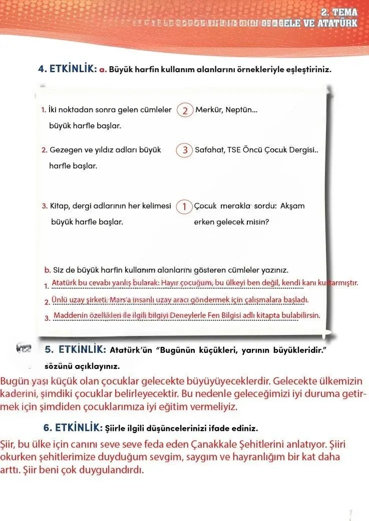 4. Sınıf Türkçe Ders Kitabı Cevapları Meb Yayınları 2 Sayfa 51 Çözüm Görseli