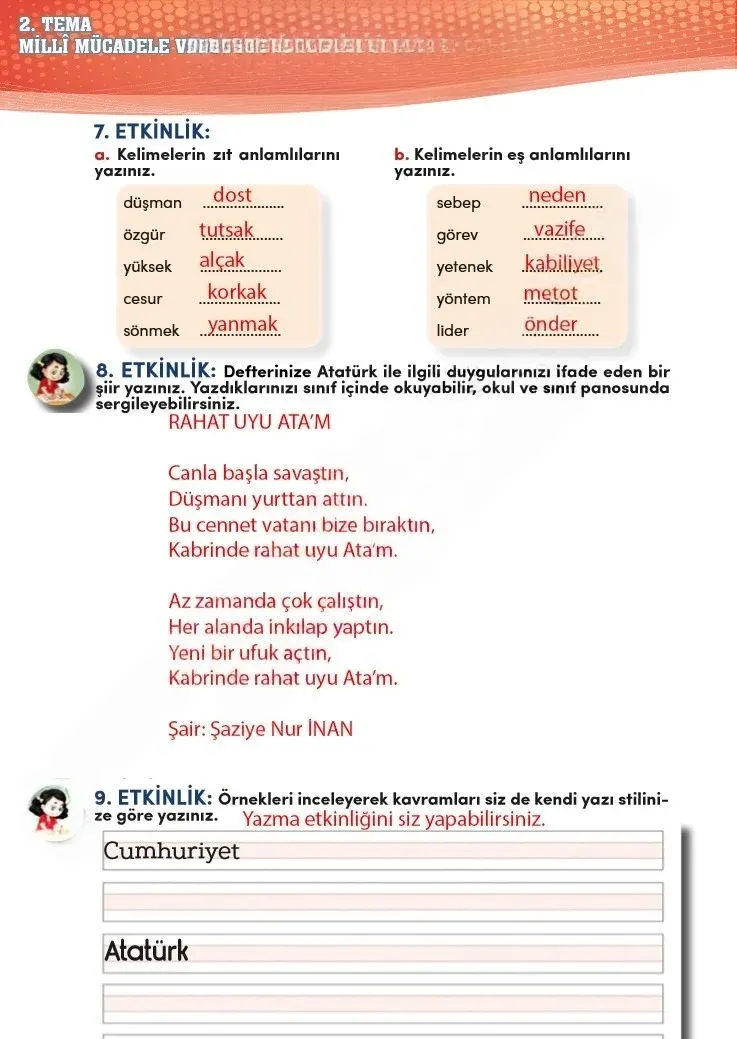 4. Sınıf Türkçe Ders Kitabı Cevapları Meb Yayınları 2 Sayfa 52 Çözüm Görseli