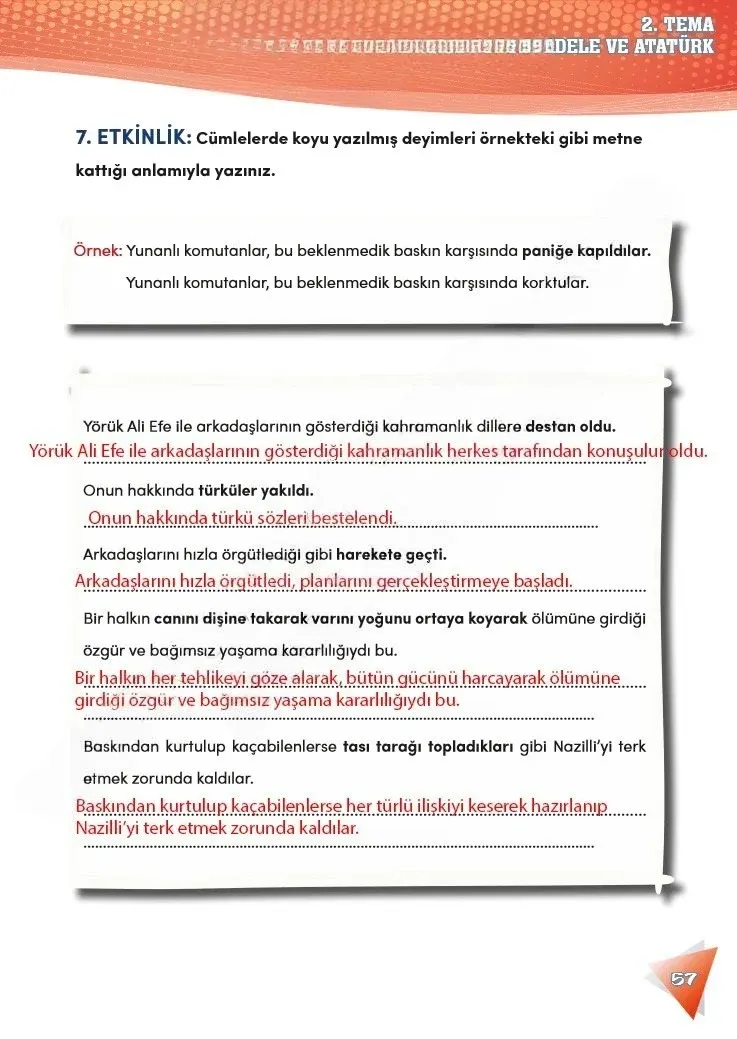 4. Sınıf Türkçe Ders Kitabı Cevapları Meb Yayınları 2 Sayfa 57 Çözüm Görseli