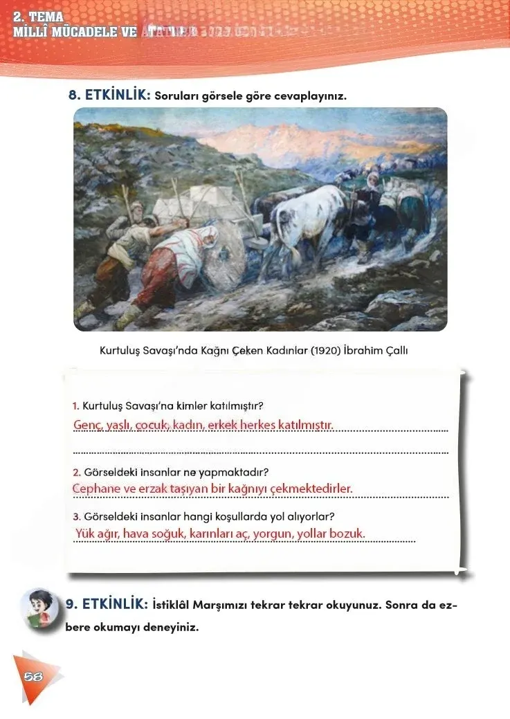 4. Sınıf Türkçe Ders Kitabı Cevapları Meb Yayınları 2 Sayfa 58 Çözüm Görseli