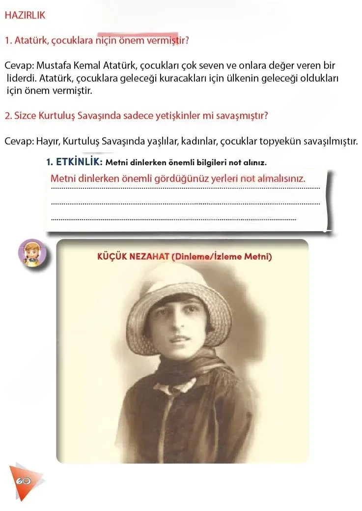 4. Sınıf Türkçe Ders Kitabı Cevapları Meb Yayınları 2 Sayfa 60 Çözüm Görseli