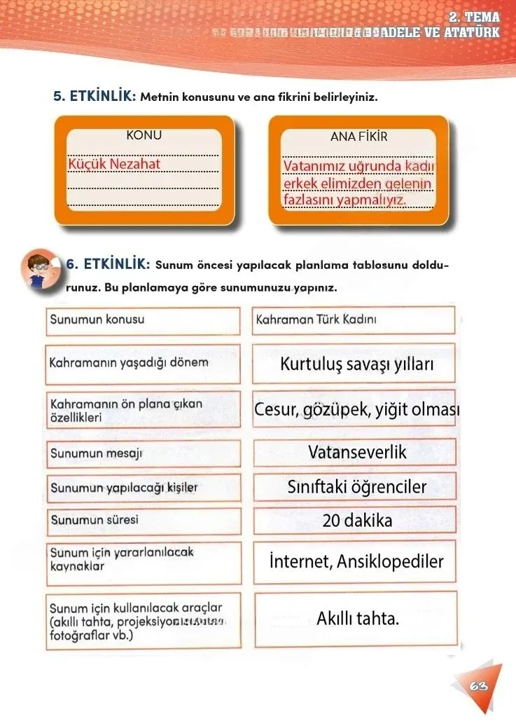 4. Sınıf Türkçe Ders Kitabı Cevapları Meb Yayınları 2 Sayfa 63 Çözüm Görseli