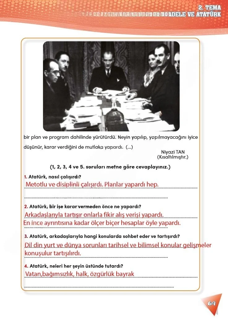 4. Sınıf Türkçe Ders Kitabı Cevapları Meb Yayınları 2 Sayfa 69 Çözüm Görseli