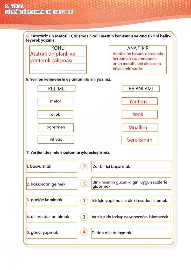 4. Sınıf Türkçe Ders Kitabı Cevapları Meb Yayınları 2 Sayfa 70 Çözüm Görseli