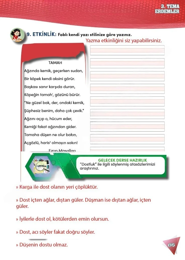 4. Sınıf Türkçe Ders Kitabı Cevapları Meb Yayınları 2 Sayfa 85 Çözüm Görseli
