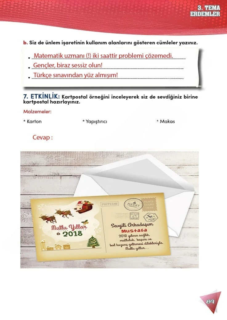 4. Sınıf Türkçe Ders Kitabı Cevapları Meb Yayınları 2 Sayfa 89 Çözüm Görseli