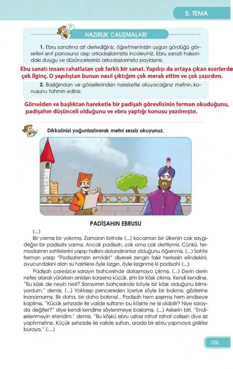 4. Sınıf Türkçe Ders Kitabı Cevapları Özgün Yayınları Sayfa 125 Çözüm Görseli