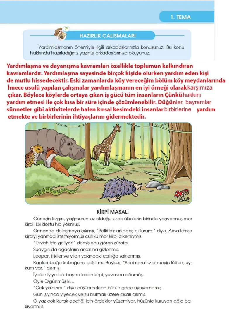 4. Sınıf Türkçe Ders Kitabı Cevapları Özgün Yayınları Sayfa 15 Çözüm Görseli