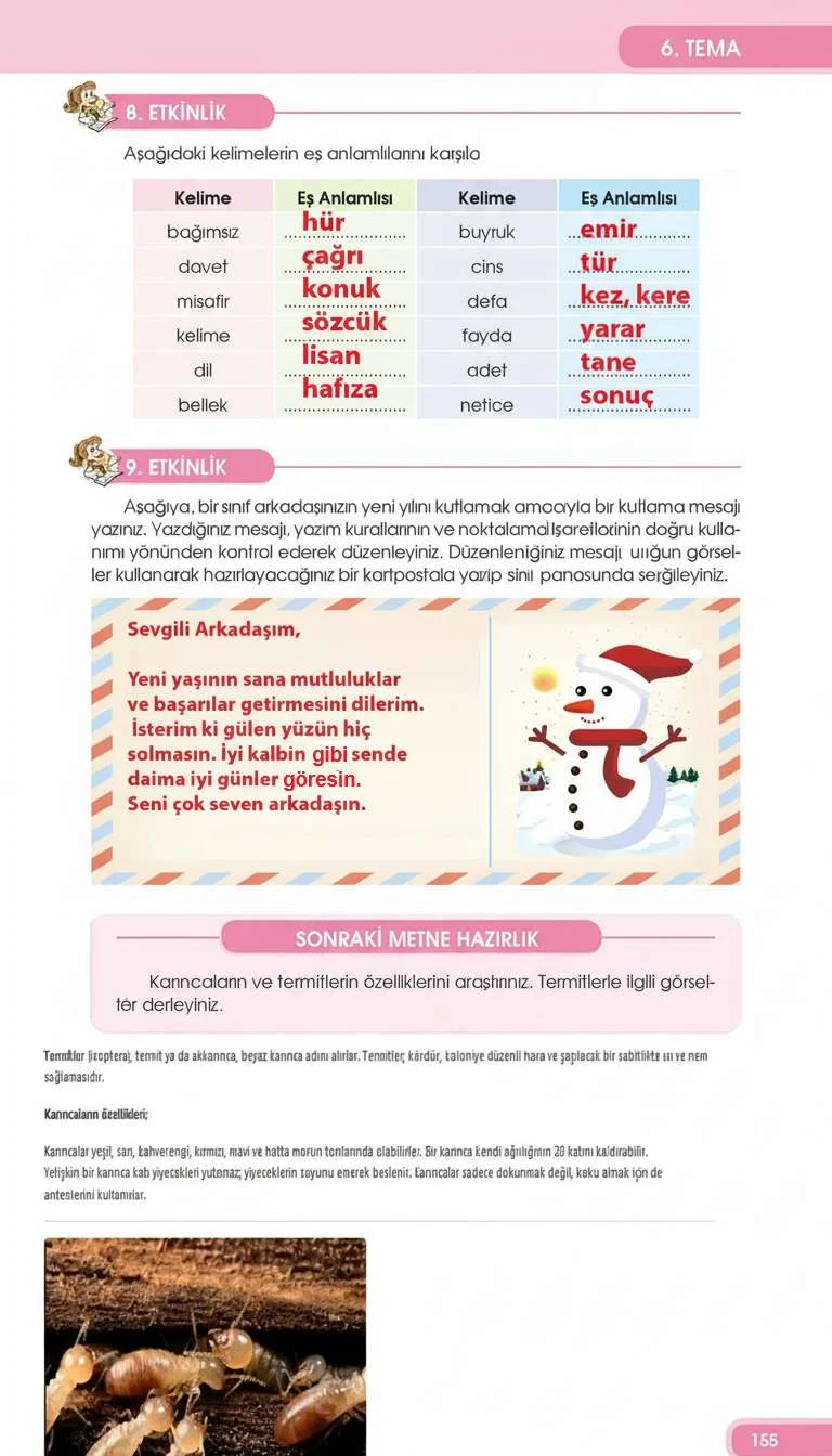 4. Sınıf Türkçe Ders Kitabı Cevapları Özgün Yayınları Sayfa 155 Çözüm Görseli
