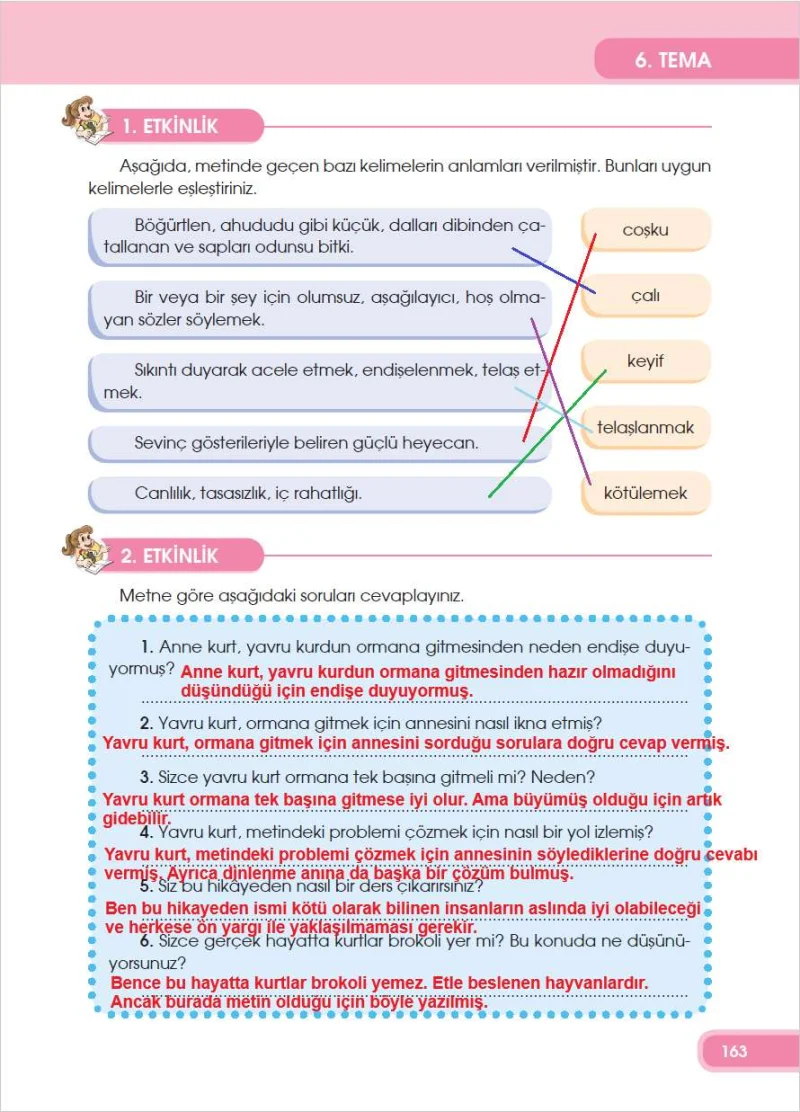 4. Sınıf Türkçe Ders Kitabı Cevapları Özgün Yayınları Sayfa 163 Çözüm Görseli