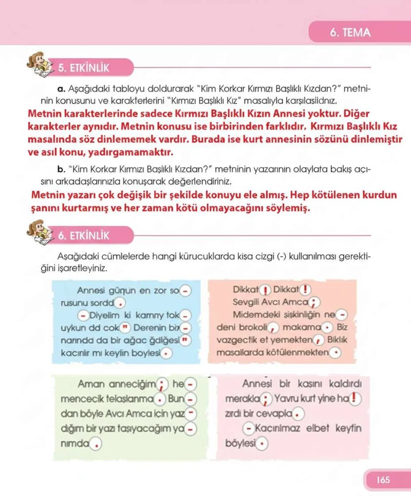 4. Sınıf Türkçe Ders Kitabı Cevapları Özgün Yayınları Sayfa 165 Çözüm Görseli