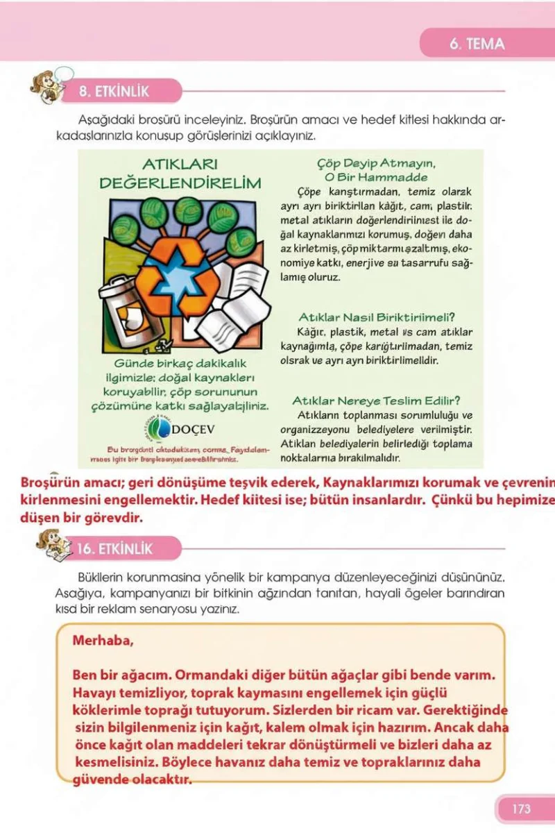 4. Sınıf Türkçe Ders Kitabı Cevapları Özgün Yayınları Sayfa 173 Çözüm Görseli