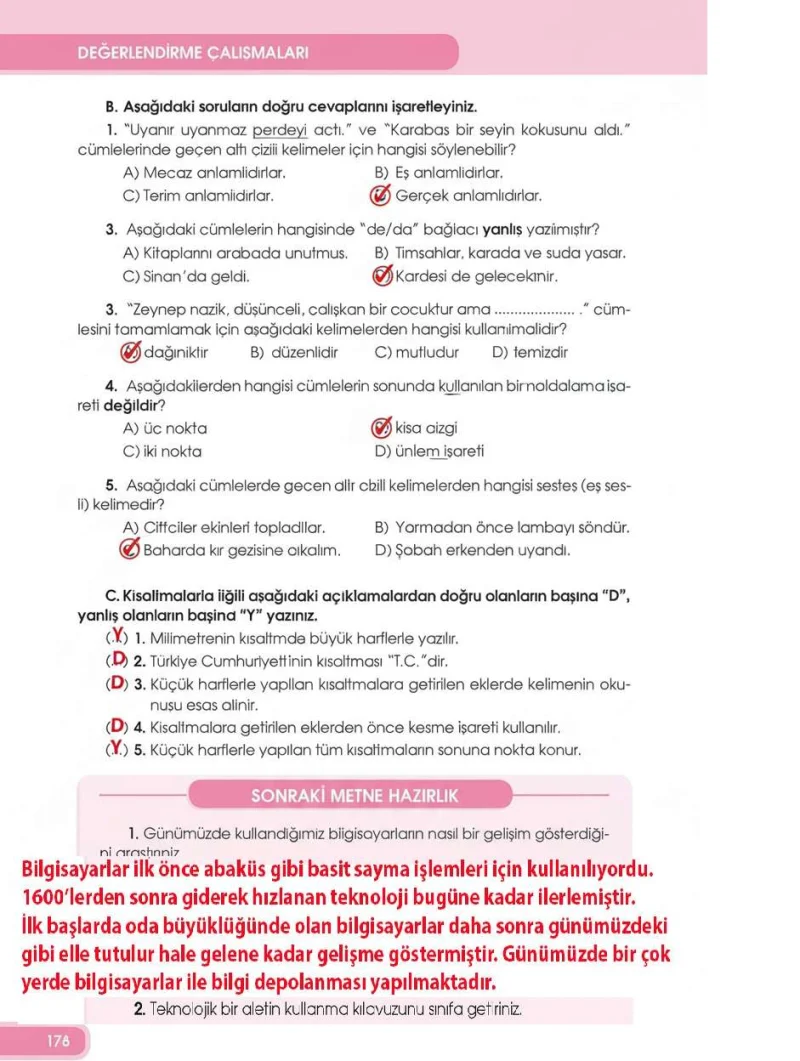 4. Sınıf Türkçe Ders Kitabı Cevapları Özgün Yayınları Sayfa 178 Çözüm Görseli