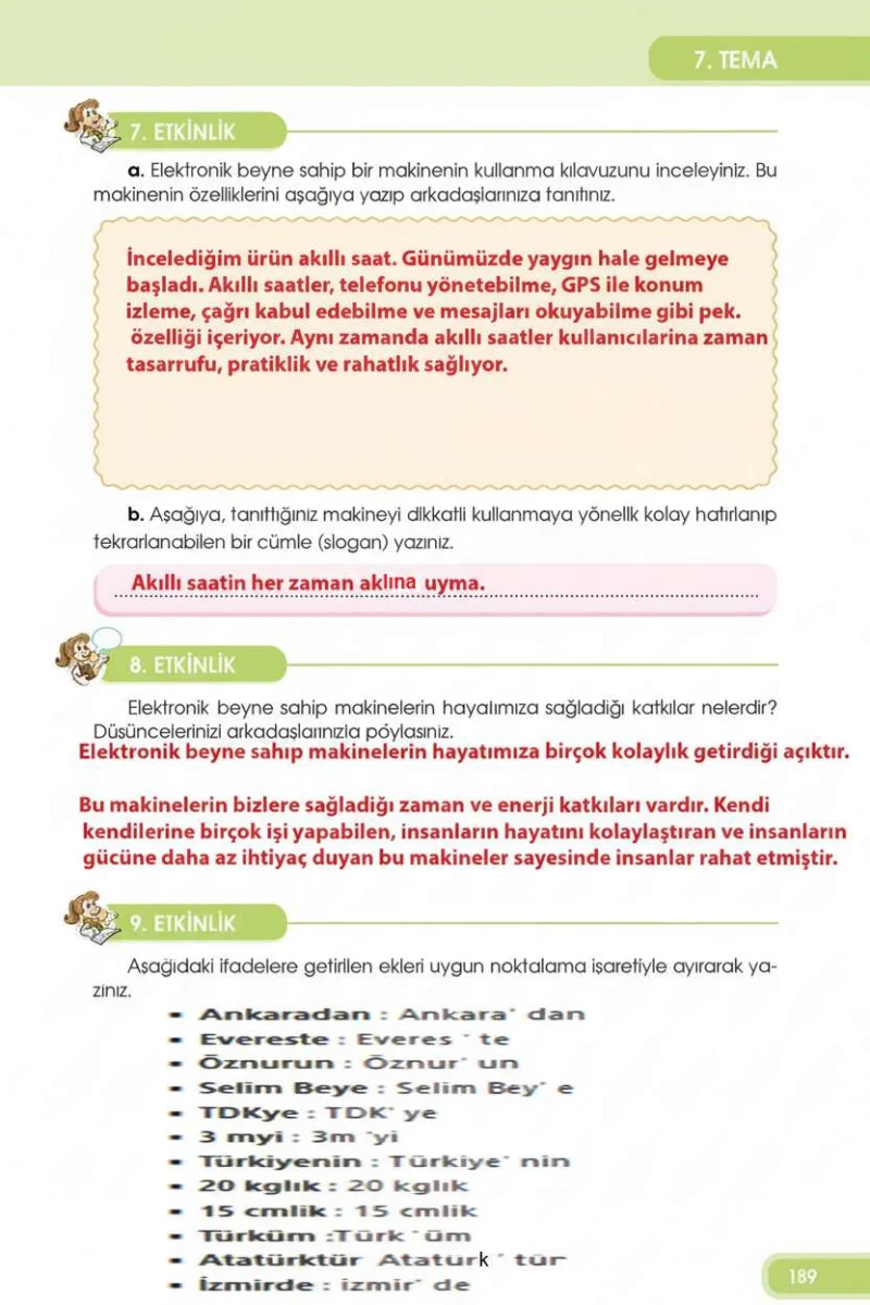 4. Sınıf Türkçe Ders Kitabı Cevapları Özgün Yayınları Sayfa 189 Çözüm Görseli