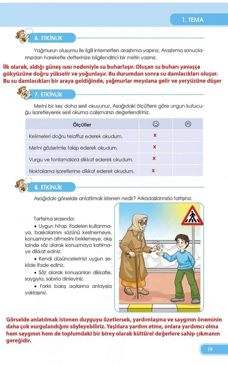 4. Sınıf Türkçe Ders Kitabı Cevapları Özgün Yayınları Sayfa 19 Çözüm Görseli