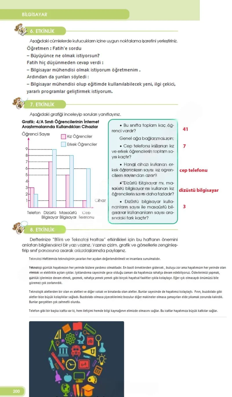 4. Sınıf Türkçe Ders Kitabı Cevapları Özgün Yayınları Sayfa 200 Çözüm Görseli
