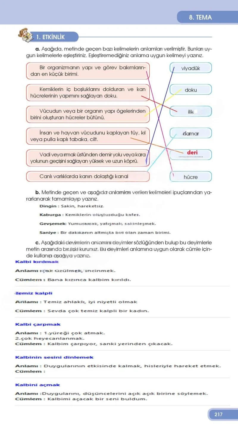 4. Sınıf Türkçe Ders Kitabı Cevapları Özgün Yayınları Sayfa 217 Çözüm Görseli