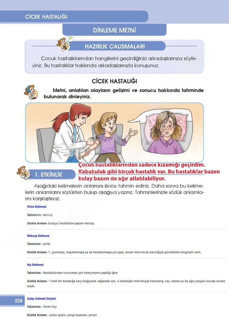 4. Sınıf Türkçe Ders Kitabı Cevapları Özgün Yayınları Sayfa 228 Çözüm Görseli