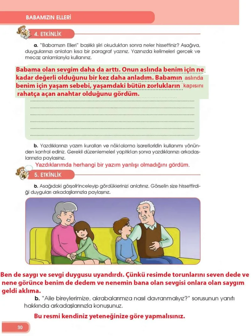 4. Sınıf Türkçe Ders Kitabı Cevapları Özgün Yayınları Sayfa 40 Çözüm Görseli