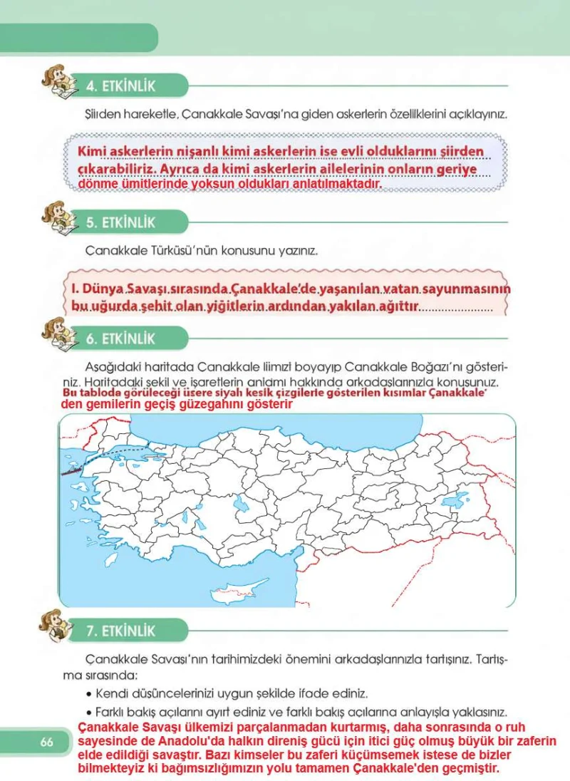 4. Sınıf Türkçe Ders Kitabı Cevapları Özgün Yayınları Sayfa 66 Çözüm Görseli