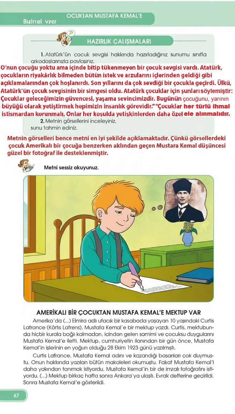 4. Sınıf Türkçe Ders Kitabı Cevapları Özgün Yayınları Sayfa 68 Çözüm Görseli
