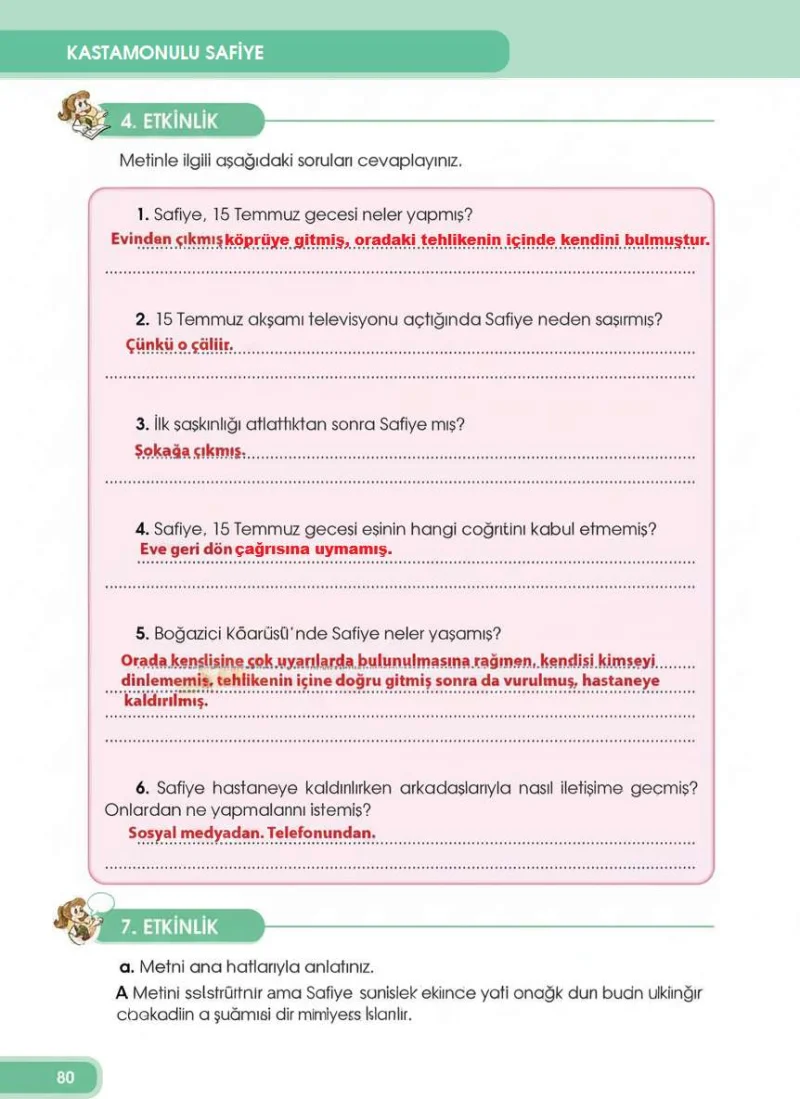 4. Sınıf Türkçe Ders Kitabı Cevapları Özgün Yayınları Sayfa 80 Çözüm Görseli
