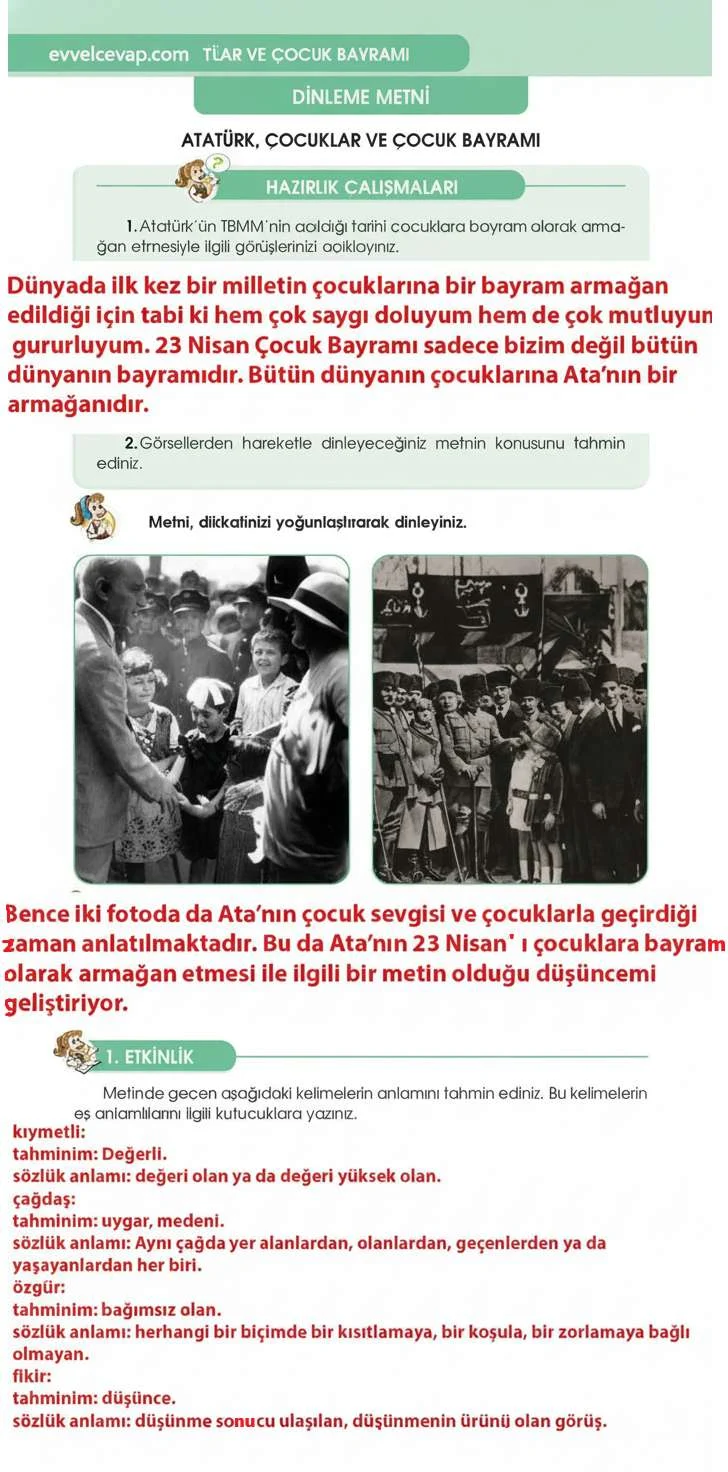4. Sınıf Türkçe Ders Kitabı Cevapları Özgün Yayınları Sayfa 84 Çözüm Görseli