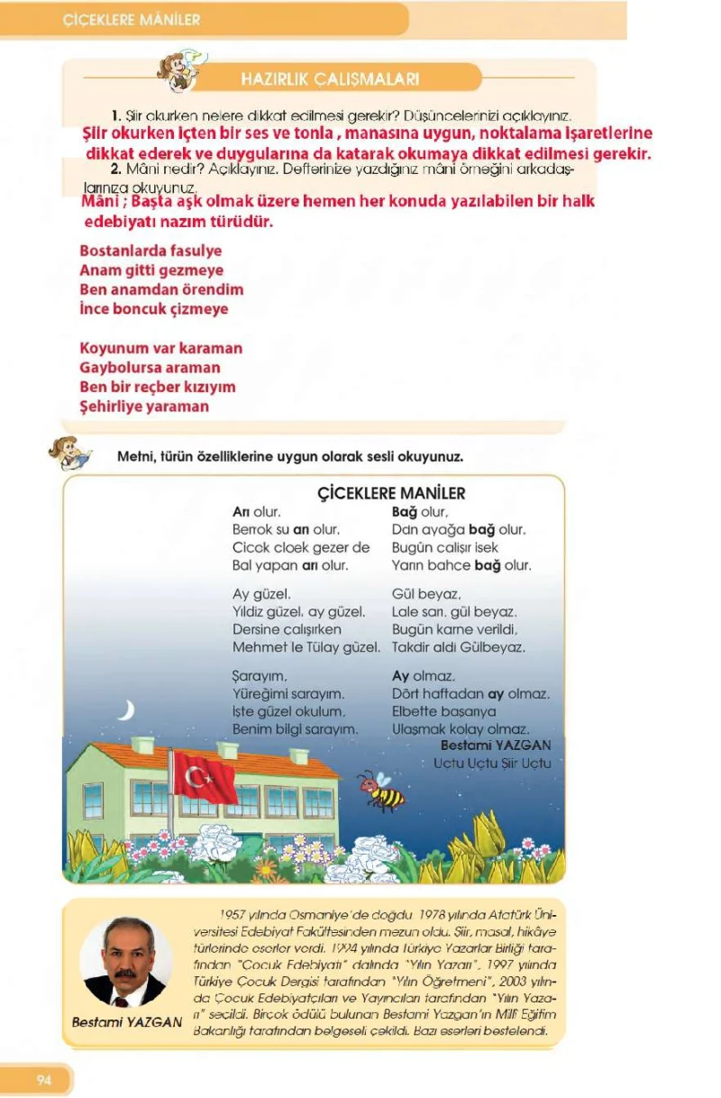 4. Sınıf Türkçe Ders Kitabı Cevapları Özgün Yayınları Sayfa 94 Çözüm Görseli