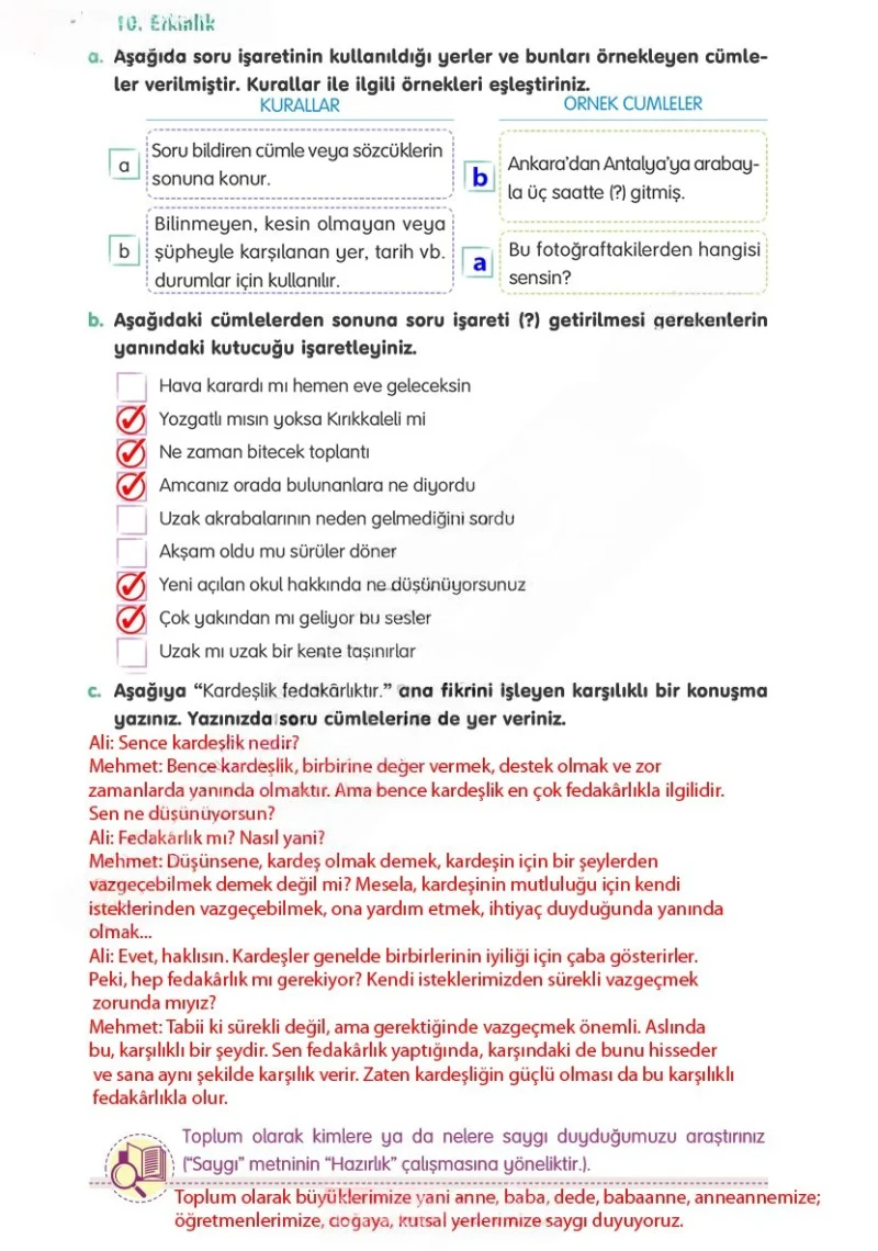 4. Sınıf Türkçe Ders Kitabı Cevapları Tuna Yayınları Sayfa 103 Çözüm Görseli