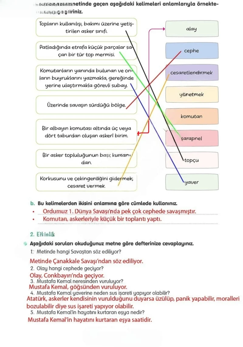 4. Sınıf Türkçe Ders Kitabı Cevapları Tuna Yayınları Sayfa 124 Çözüm Görseli