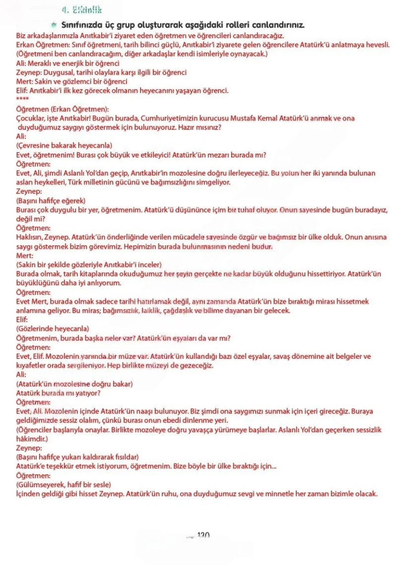 4. Sınıf Türkçe Ders Kitabı Cevapları Tuna Yayınları Sayfa 130 Çözüm Görseli