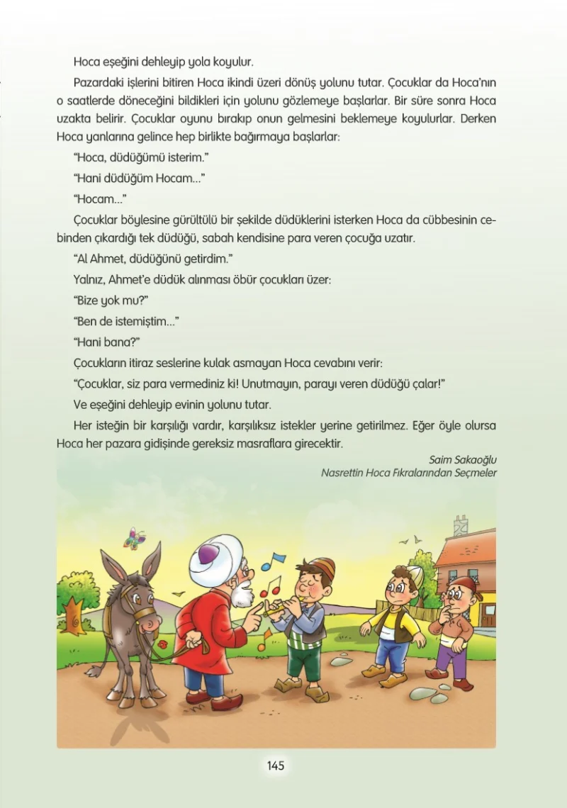 4. Sınıf Türkçe Ders Kitabı Cevapları Tuna Yayınları Sayfa 145 Çözüm Görseli